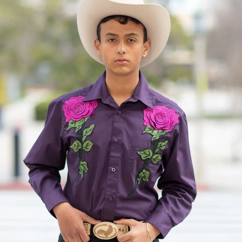 Handmade Shirts | Mexican Dress Shirt Fathers Day Gift Quince And Dance Party Boy Kids And Dad | Color: Pink/Purple | Size: L | Costurera's Closet Handmade Shirts | Mexican Dress Shirt Fathers Day Gift Quince And Dance Party Boy Kids And Dad | Color: Pink/Purple | Size: L | Costurera's Closet